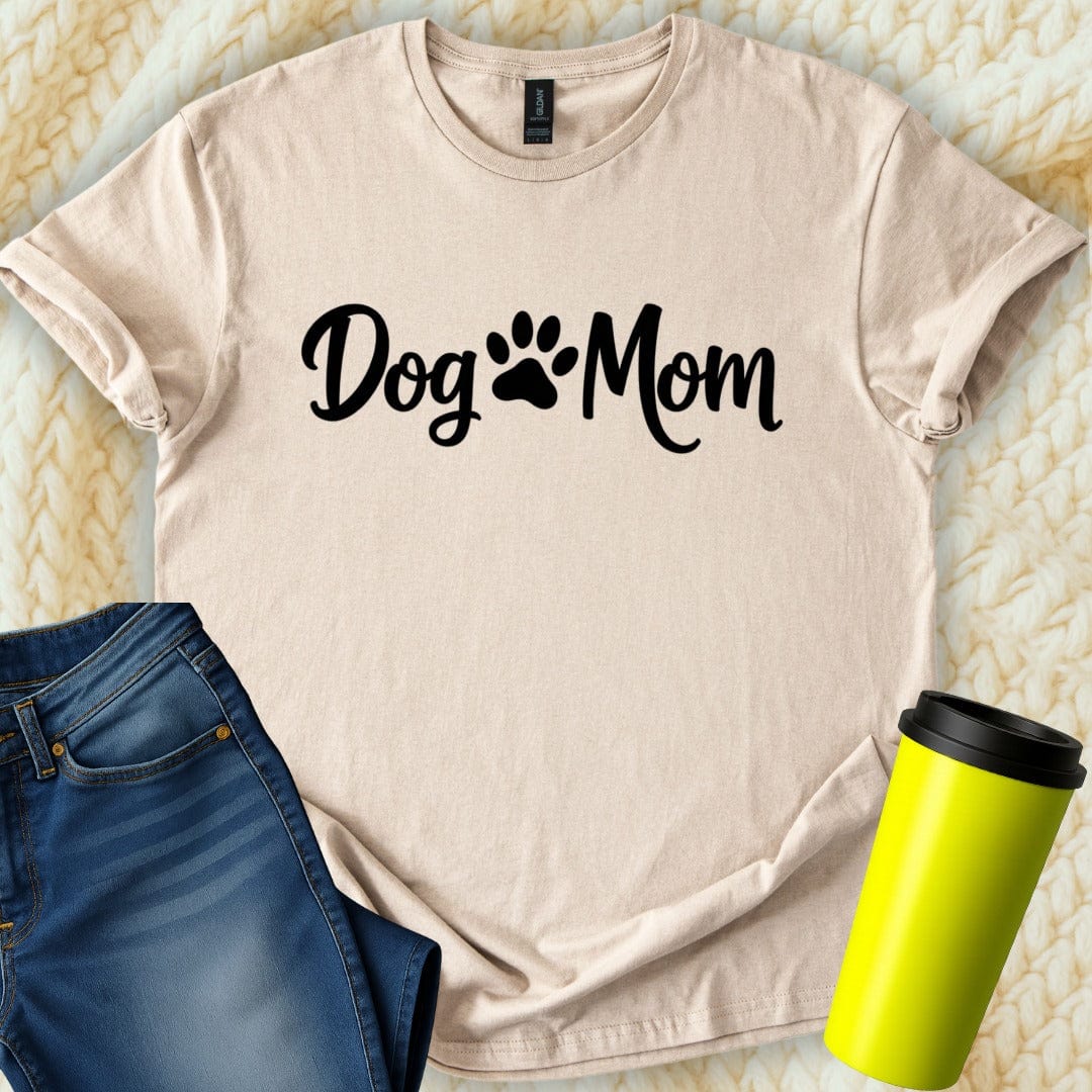 Printify T-Shirt Sand / S Dog Mom T-Shirt