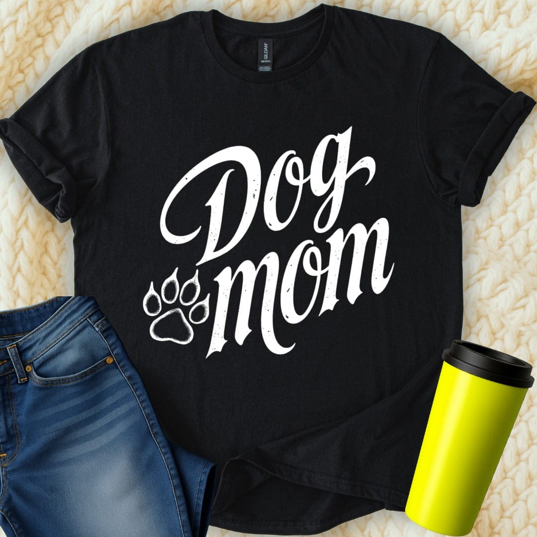 Printify T-Shirt Black / S Dog Mom T-Shirt