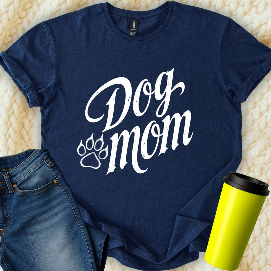 Printify T-Shirt Navy / S Dog Mom T-Shirt