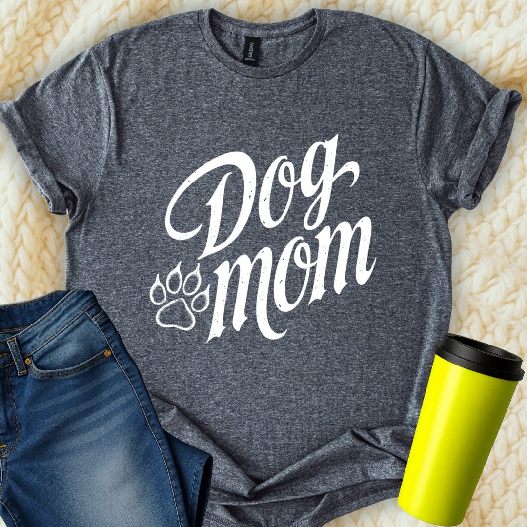 Printify T-Shirt Dark Heather / S Dog Mom T-Shirt