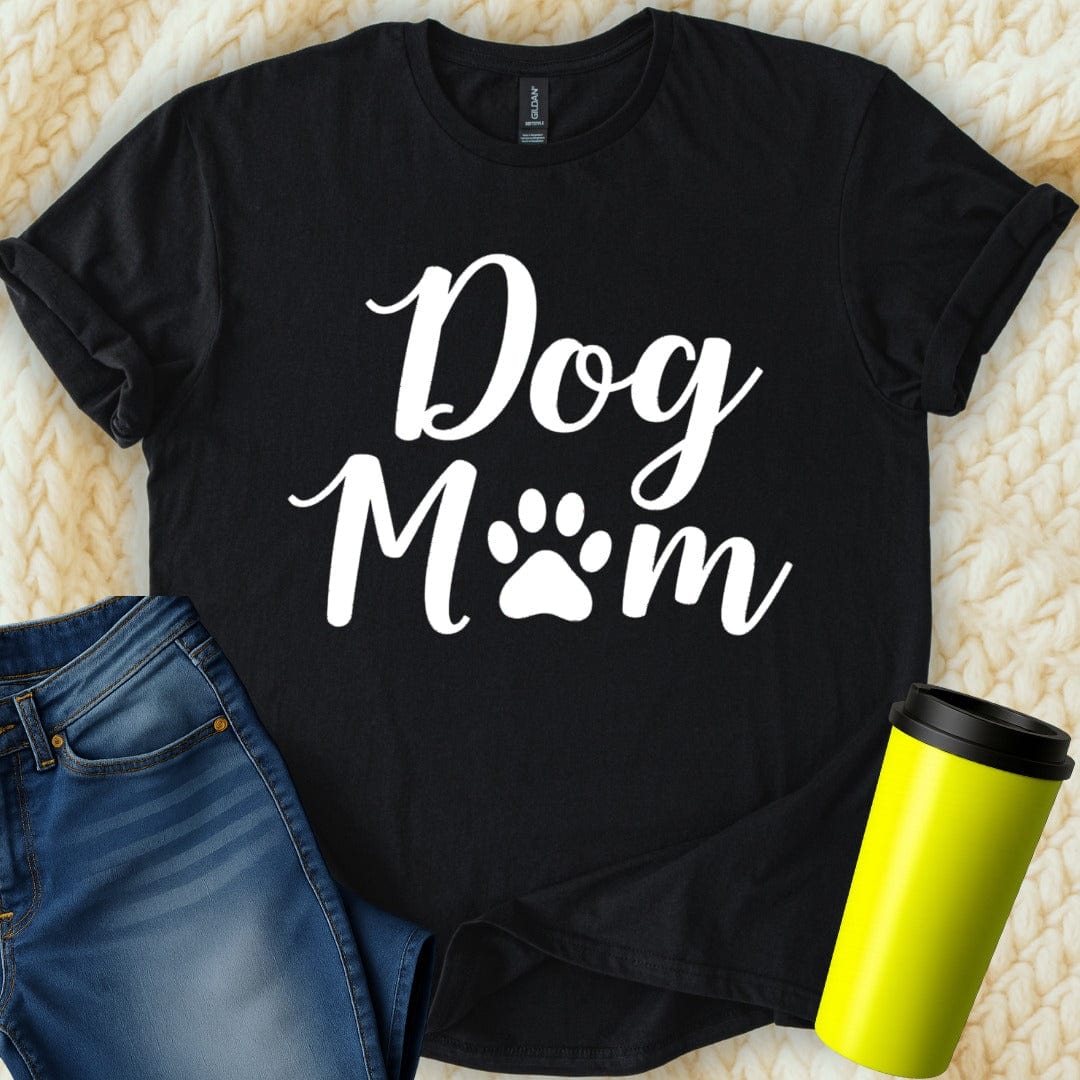 Printify T-Shirt Black / S Dog Mom T-Shirt