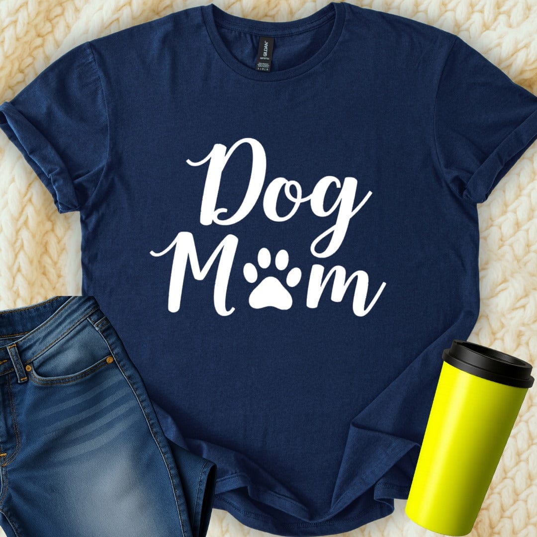 Printify T-Shirt Navy / S Dog Mom T-Shirt