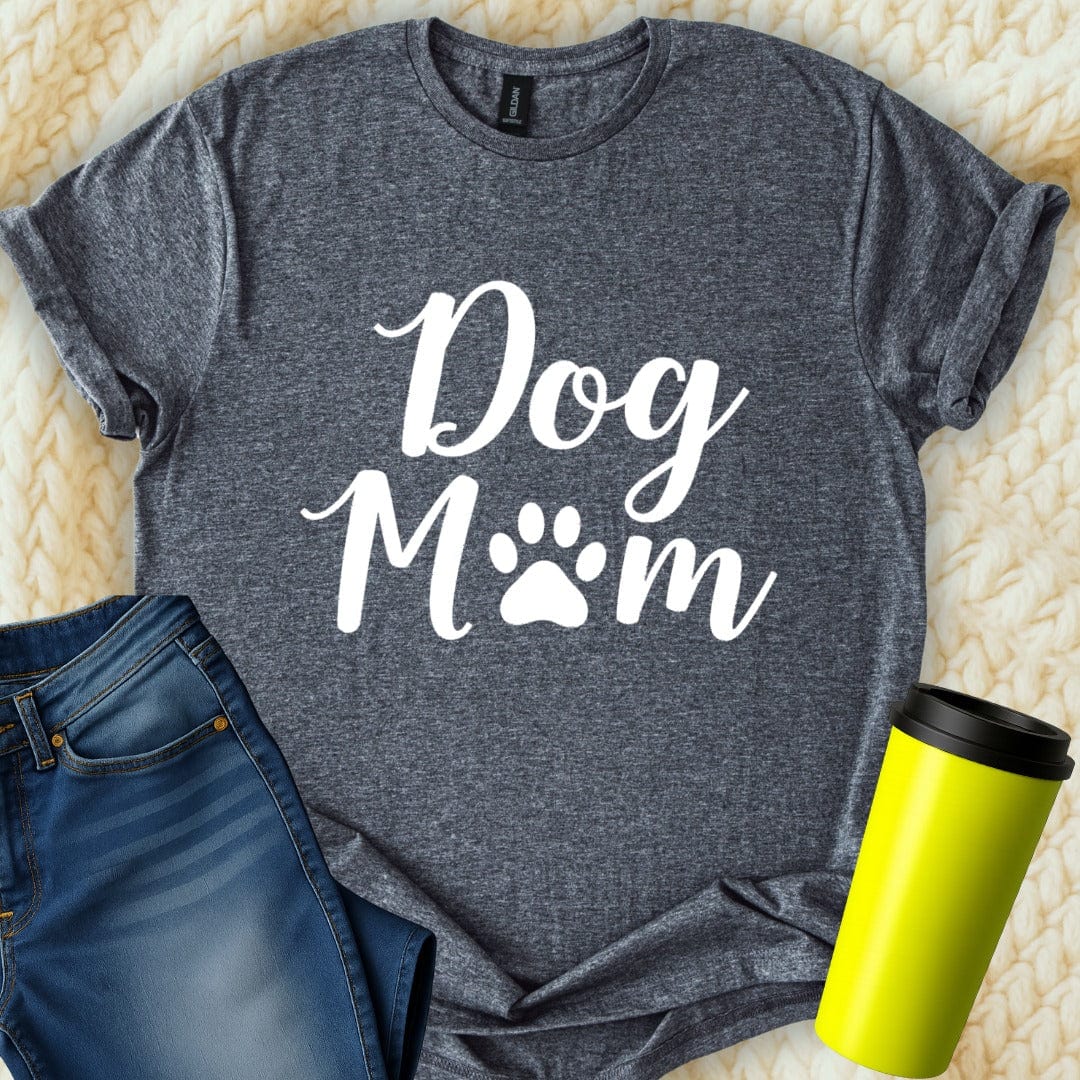 Printify T-Shirt Dark Heather / S Dog Mom T-Shirt