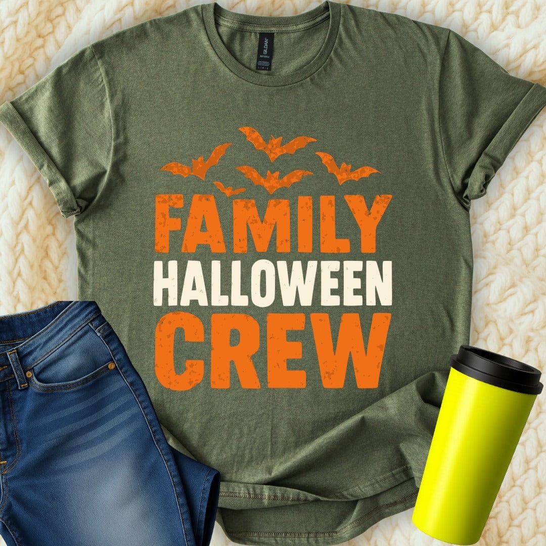 MyDesigns T-Shirt S / Military Green Family Halloween Crew T-Shirt