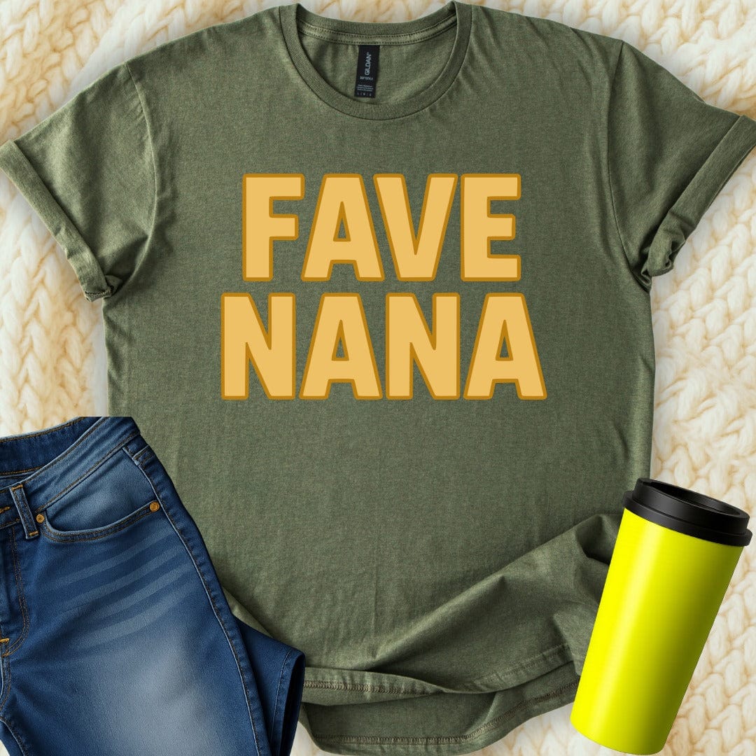 MyDesigns Physical Item Fave Nana Best Grandmother Ever Gift Idea T-Shirt