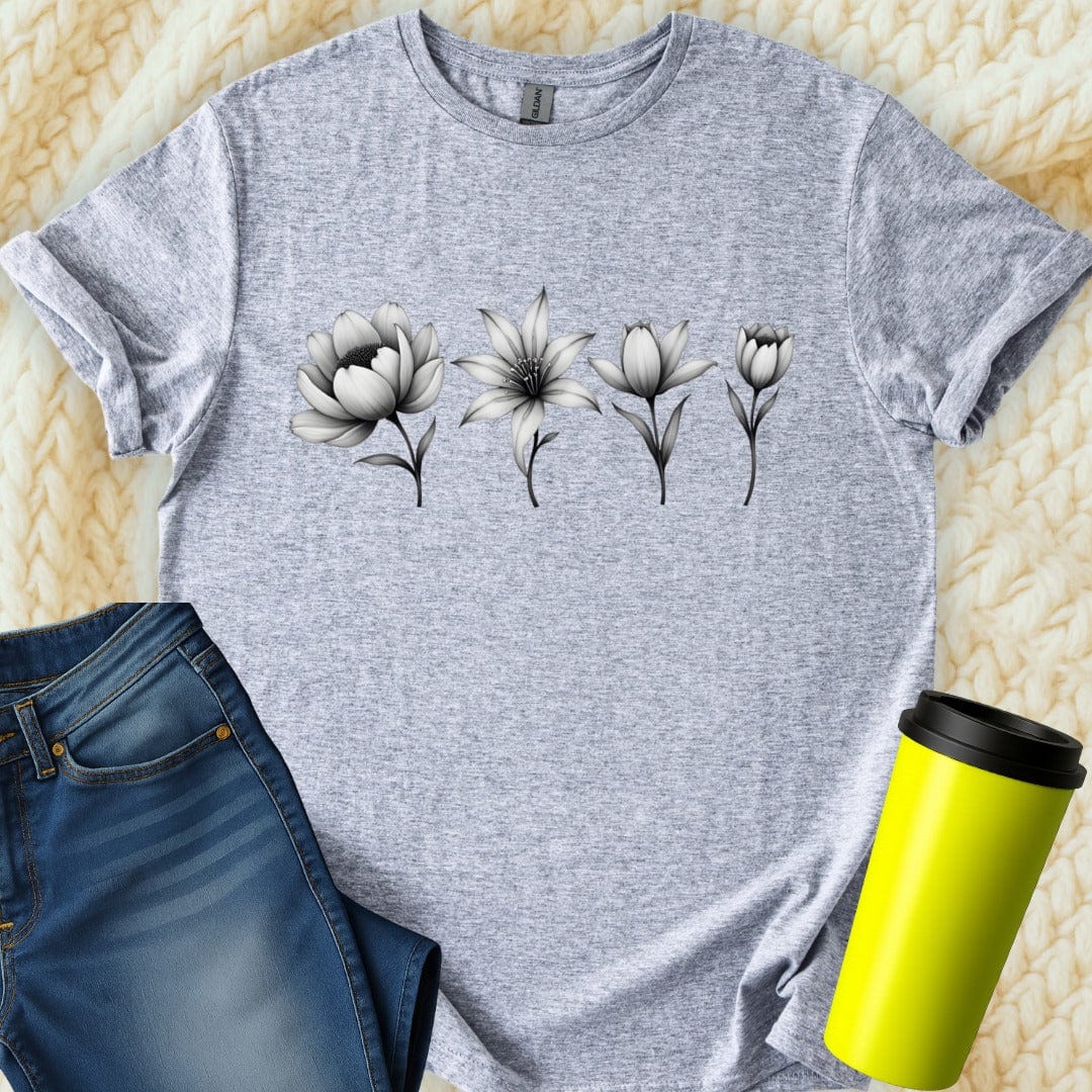 Printify T-Shirt Sport Grey / S Flower Mom T-Shirt