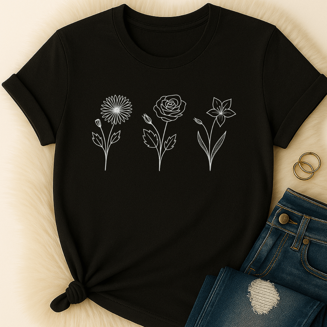 Printify T-Shirt Flower T-Shirt