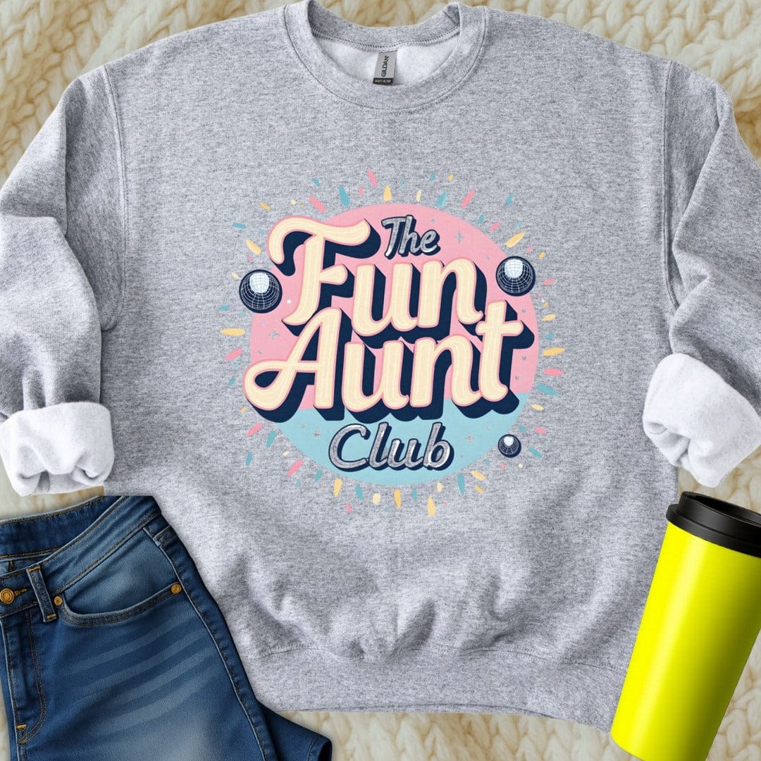 Printify Sweatshirt S / Sport Grey Fun Aunt Club Sweatshirt