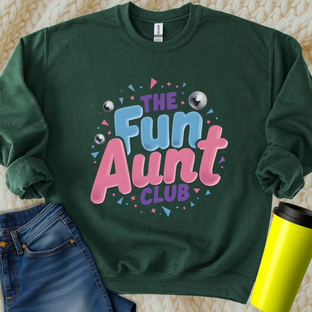 Printify Sweatshirt S / Forest Green Fun Aunt Club Sweatshirt