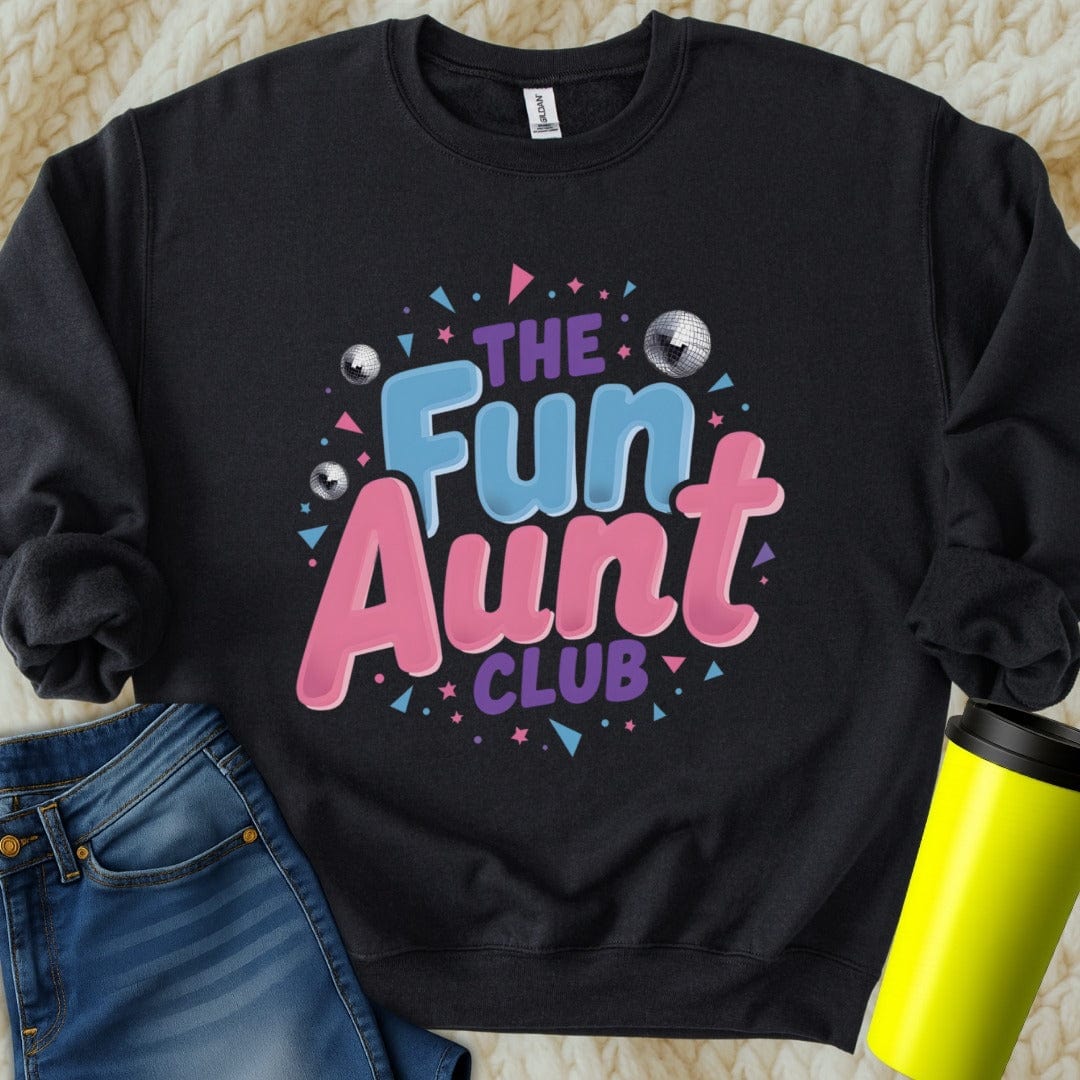 Printify Sweatshirt S / Black Fun Aunt Club Sweatshirt