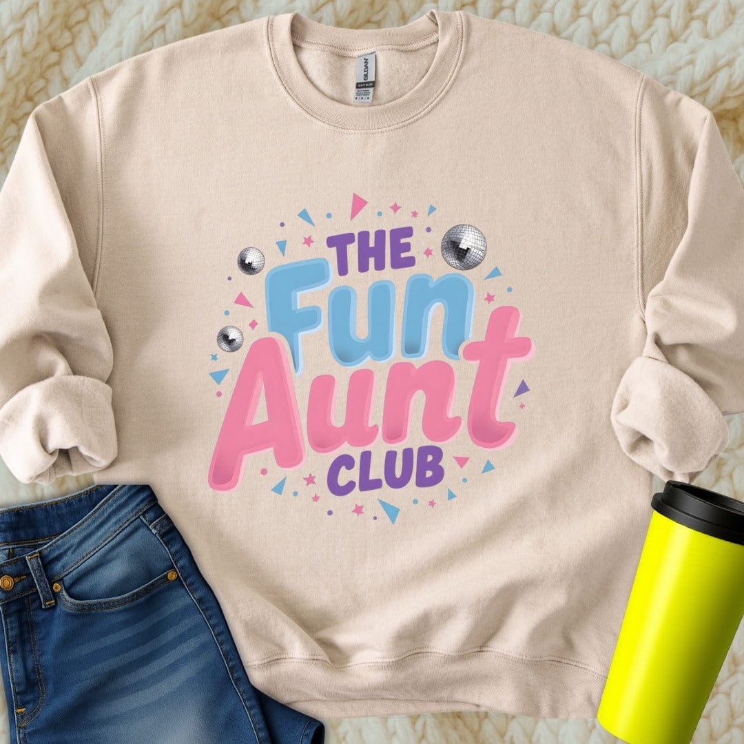 Printify Sweatshirt S / Sand Fun Aunt Club Sweatshirt