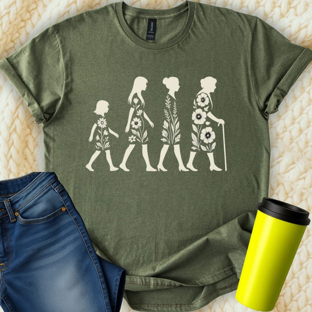 The Off Base T-Shirt S / Military Green Generations Floral Evolution T-Shirt