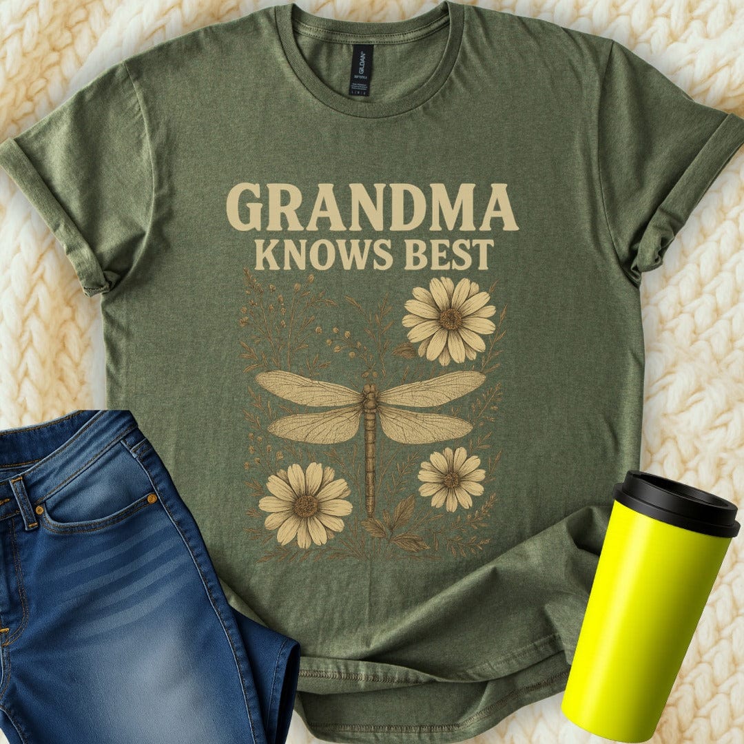 The Off Base T-Shirt S / Military Green Grandma Knows Best T-Shirt