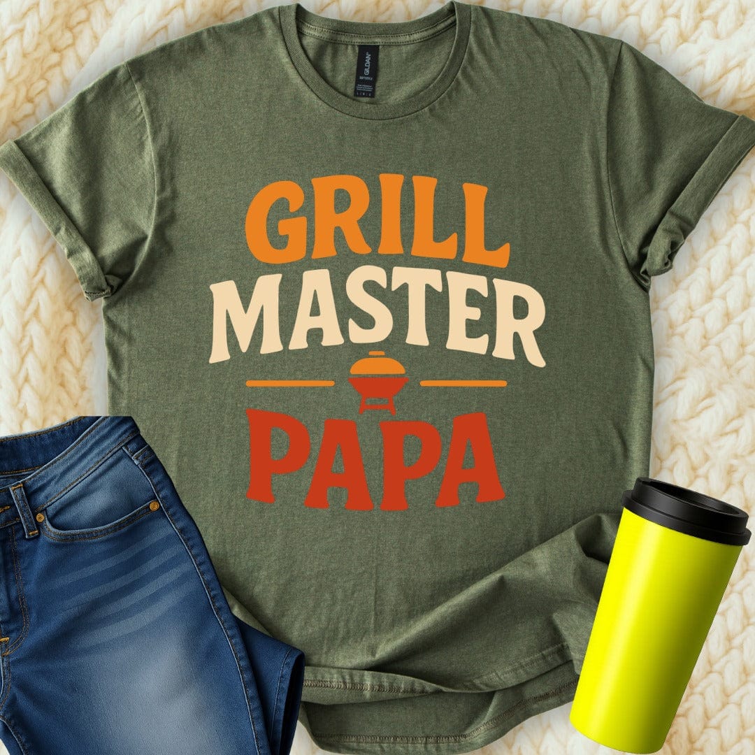 MyDesigns Physical Item Grill Master Papa Funny Barbecue Grilling Fathers Day T-Shirt