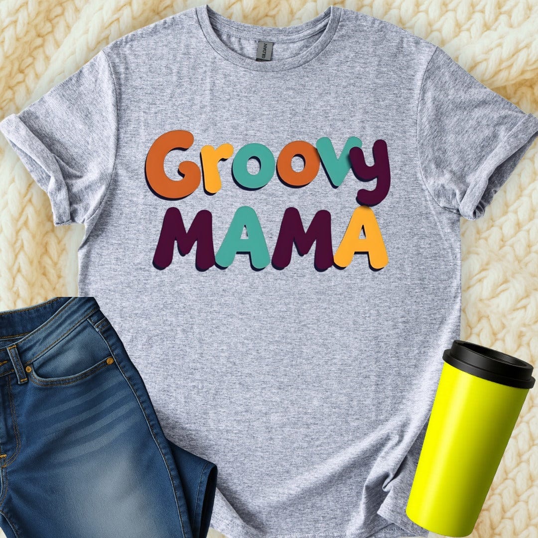 Printify T-Shirt Sport Grey / S Groovy Mama T-Shirt