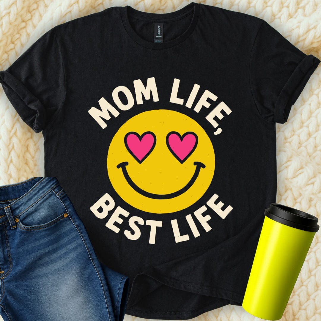 MyDesigns T-Shirt Happy Mom Life Best Life Graphic Design T-Shirt