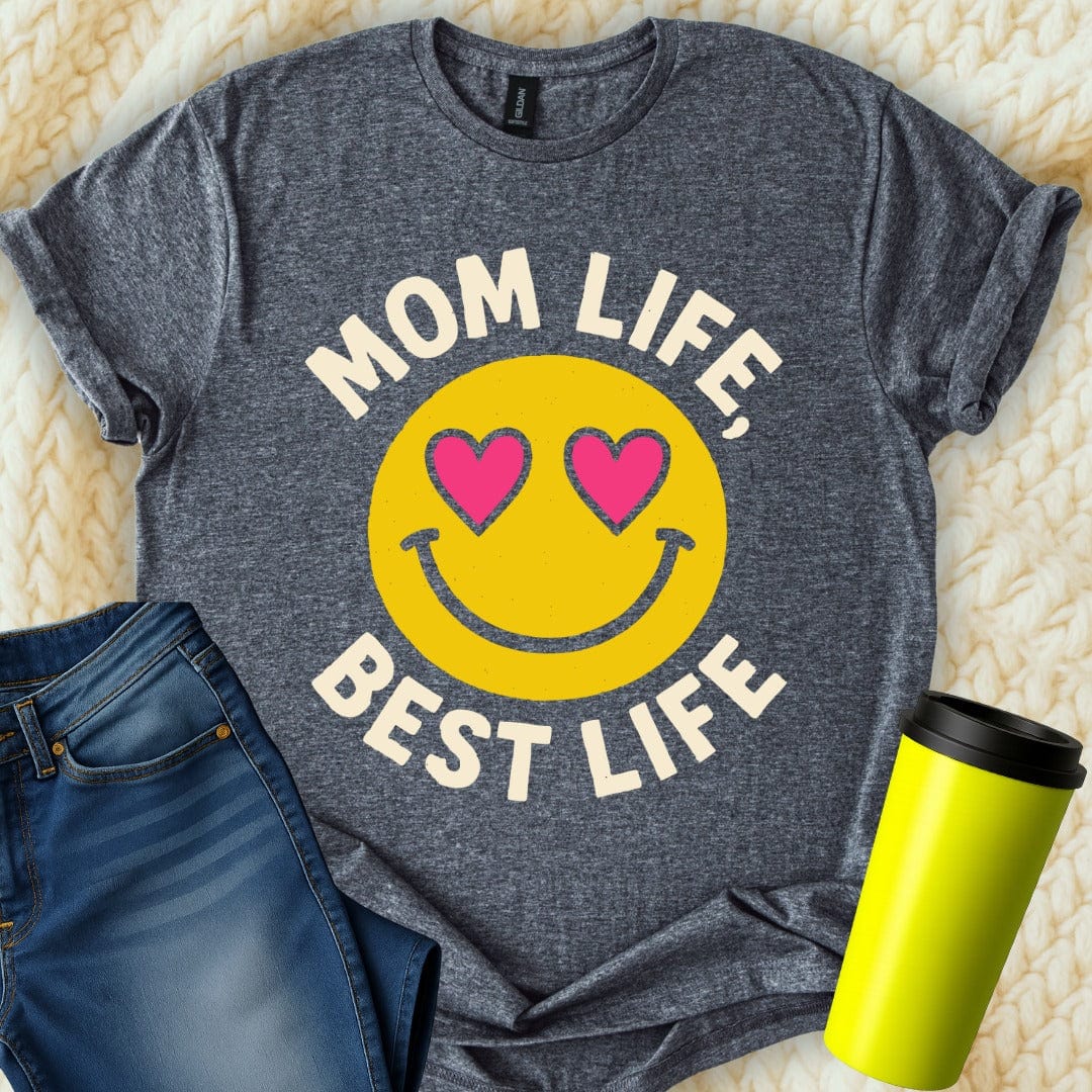 MyDesigns T-Shirt Happy Mom Life Best Life Graphic Design T-Shirt