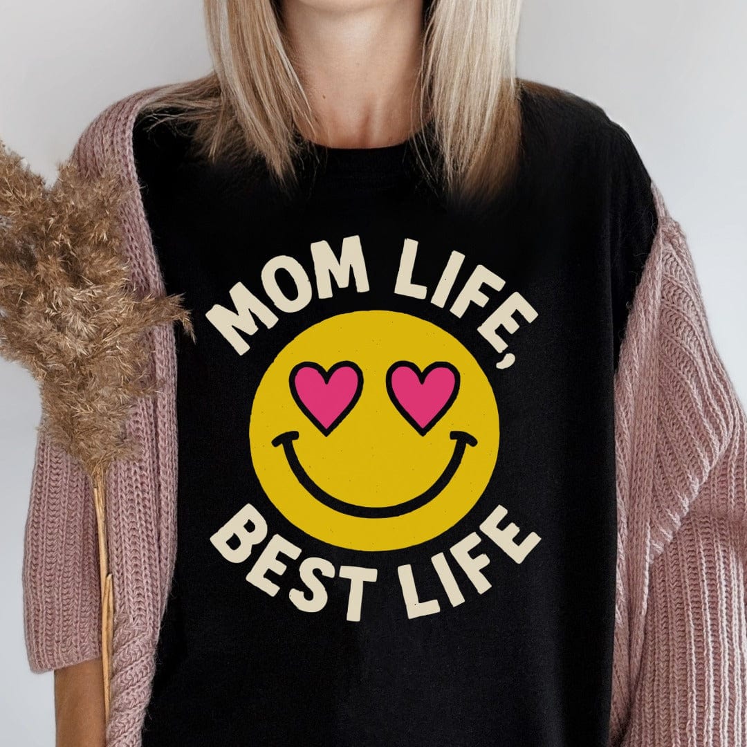MyDesigns T-Shirt Happy Mom Life Best Life Graphic Design T-Shirt