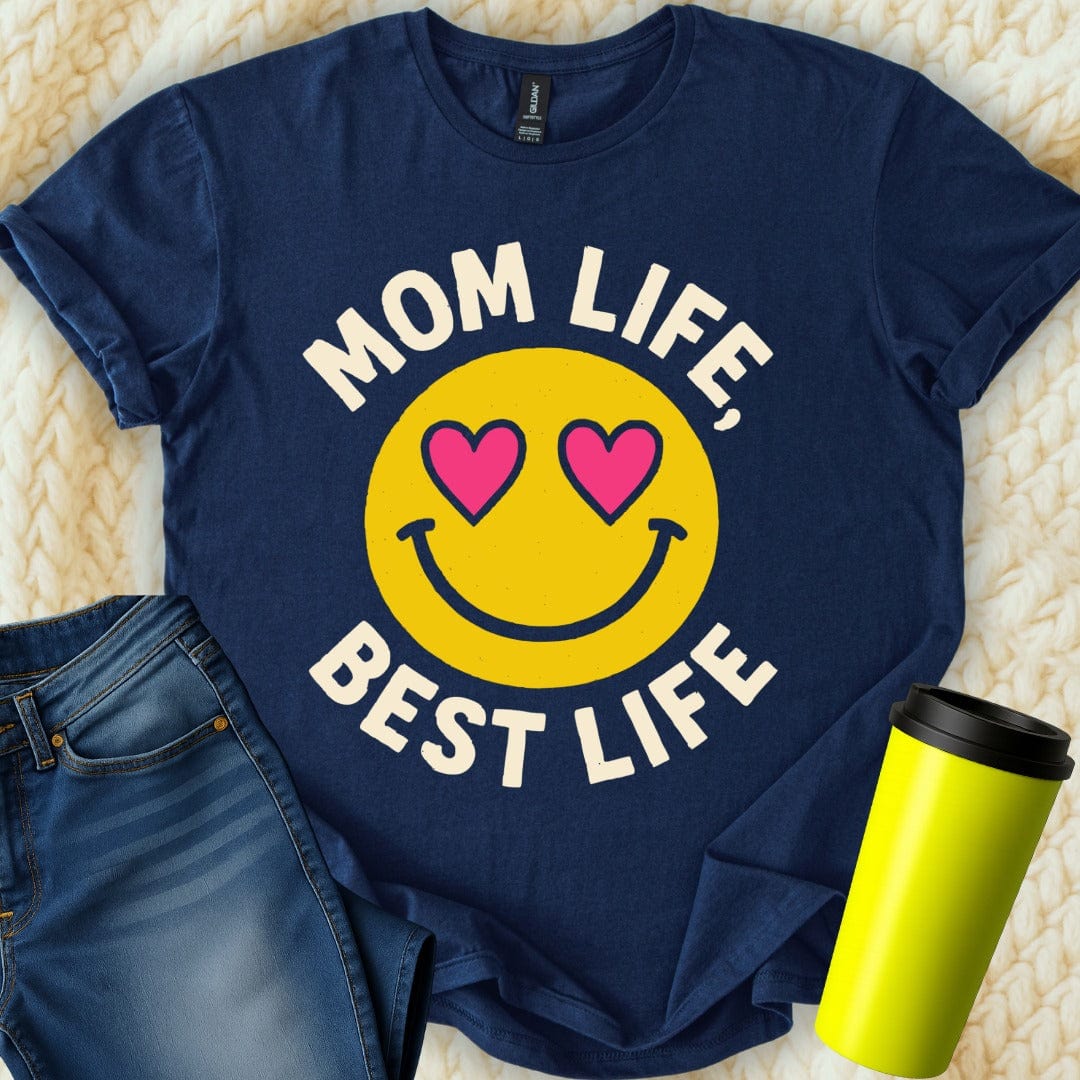 MyDesigns T-Shirt Happy Mom Life Best Life Graphic Design T-Shirt