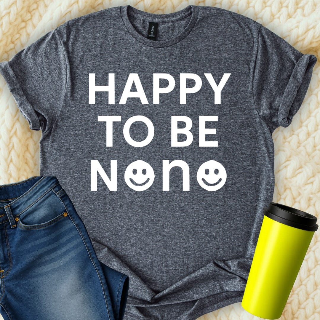 MyDesigns Physical Item Happy To Be Nana With Smiley Face Graphic Art T-Shirt