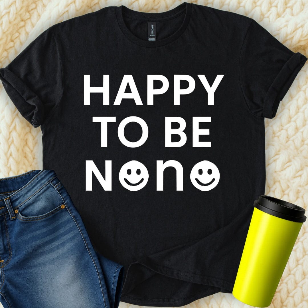 MyDesigns Physical Item Happy To Be Nana With Smiley Face Graphic Art T-Shirt