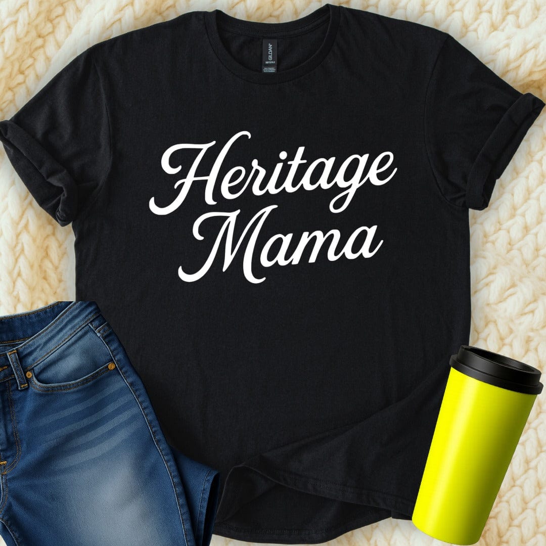 MyDesigns T-Shirt Heritage Mama Graphic Modern Family Text Art T-Shirt