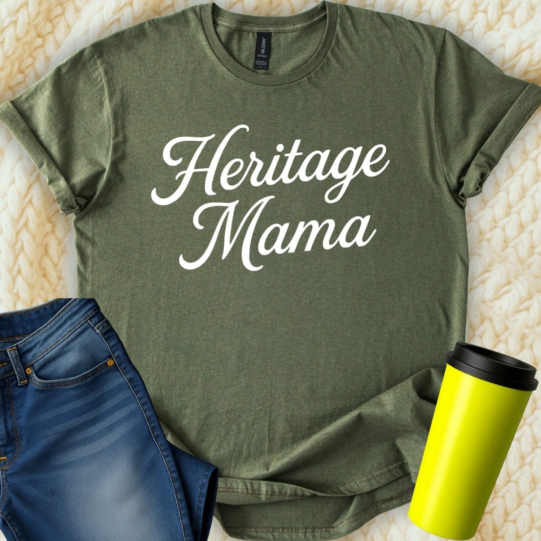 MyDesigns T-Shirt Heritage Mama Graphic Modern Family Text Art T-Shirt