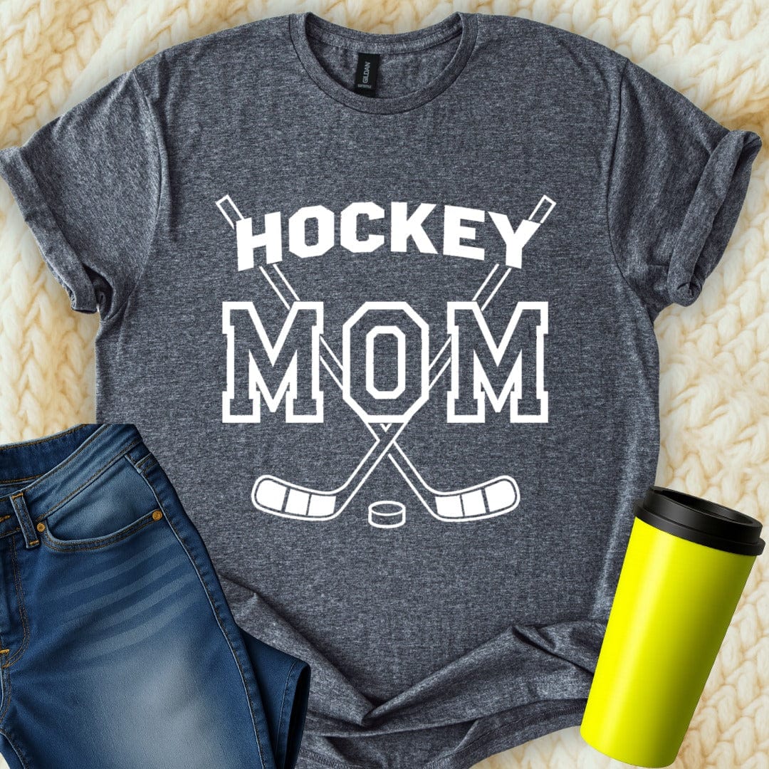 Printify T-Shirt Heather Navy / S Hockey Mom T-Shirt