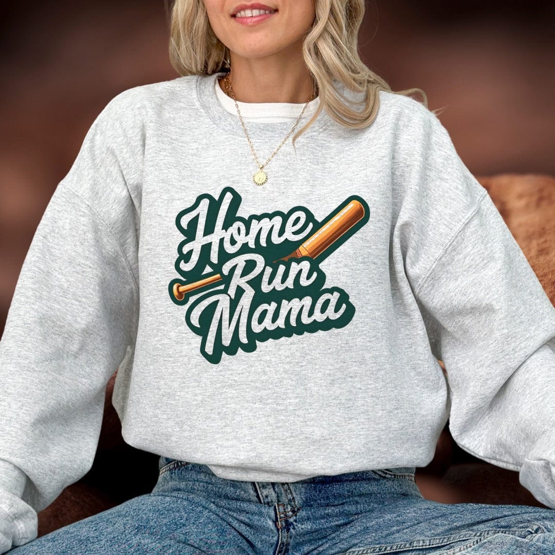 Printify Sweatshirt Home Run Mama Sweatshirt