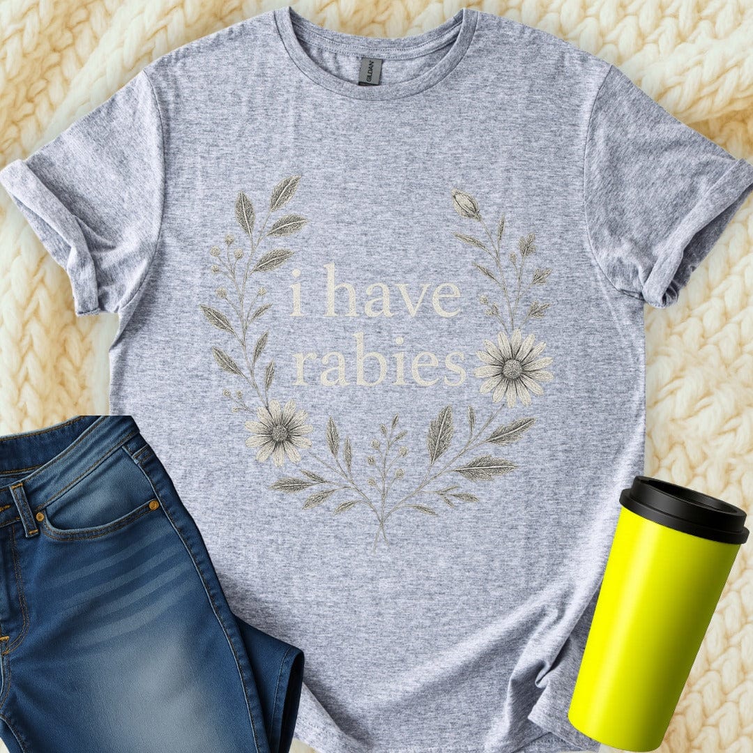 The Off Base T-Shirt S / Sport Grey I Have Rabies T-Shirt