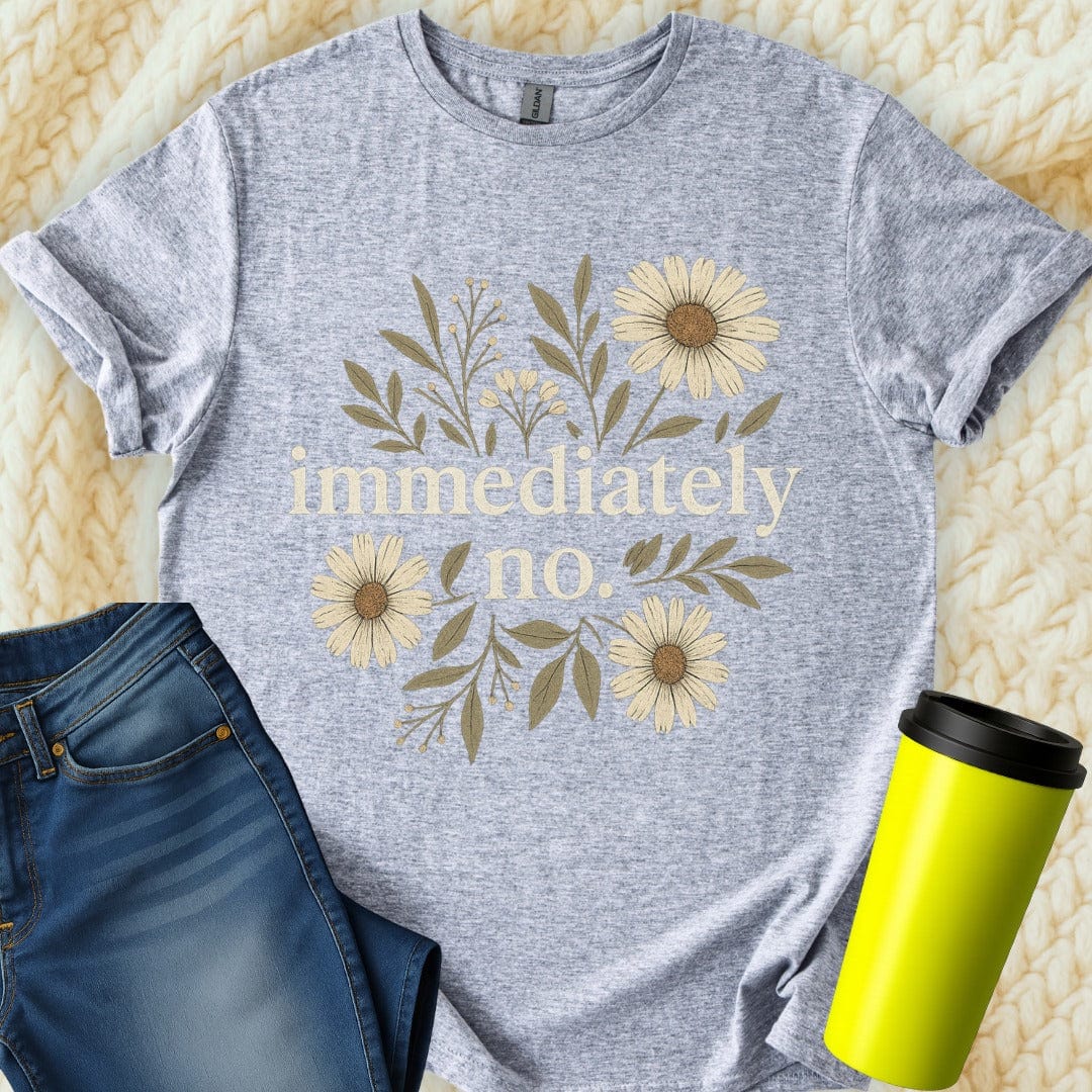 The Off Base T-Shirt S / Sport Grey Immediately No Floral T-Shirt