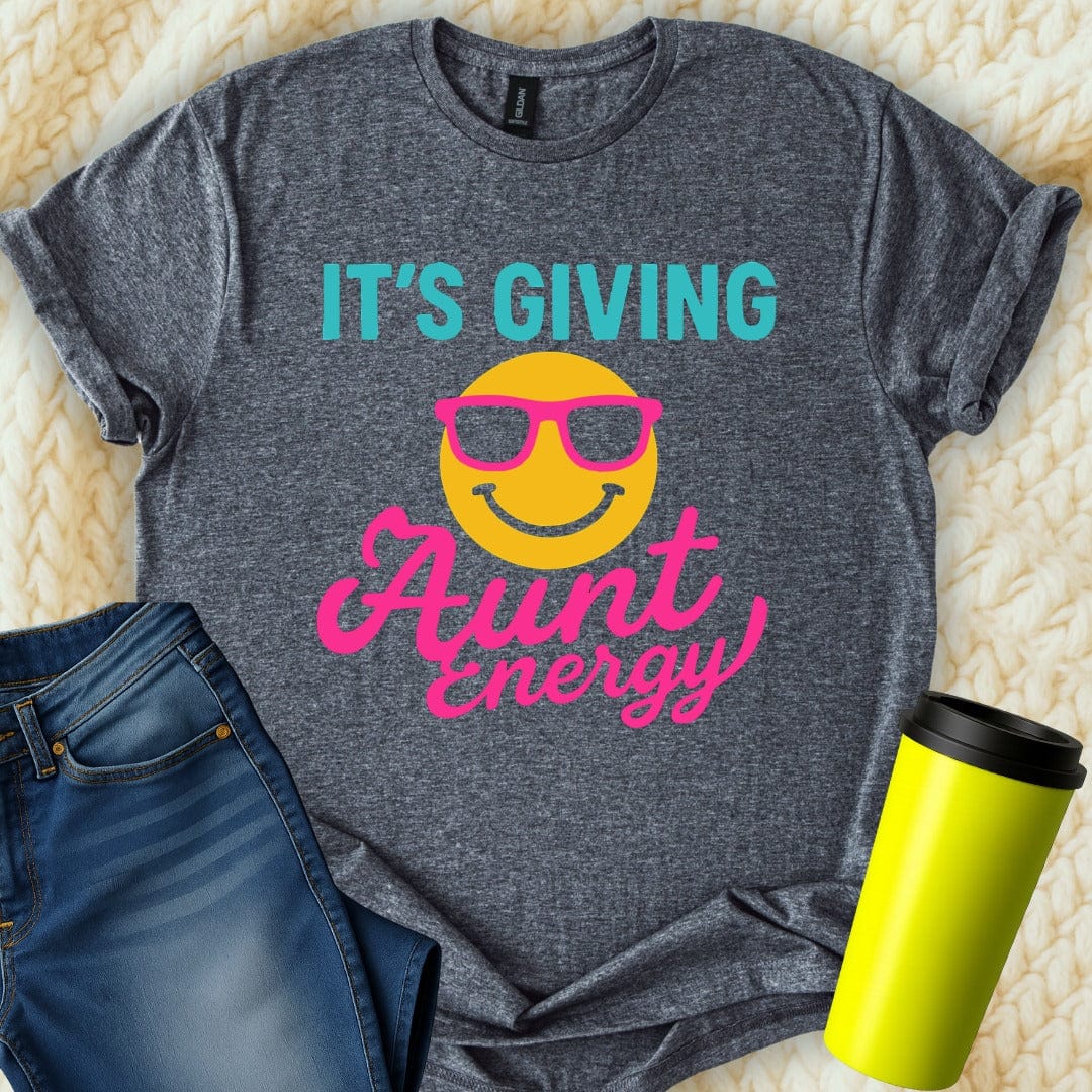 MyDesigns T-Shirt S / Dark Heather It's Giving Aunt Energy T-Shirt
