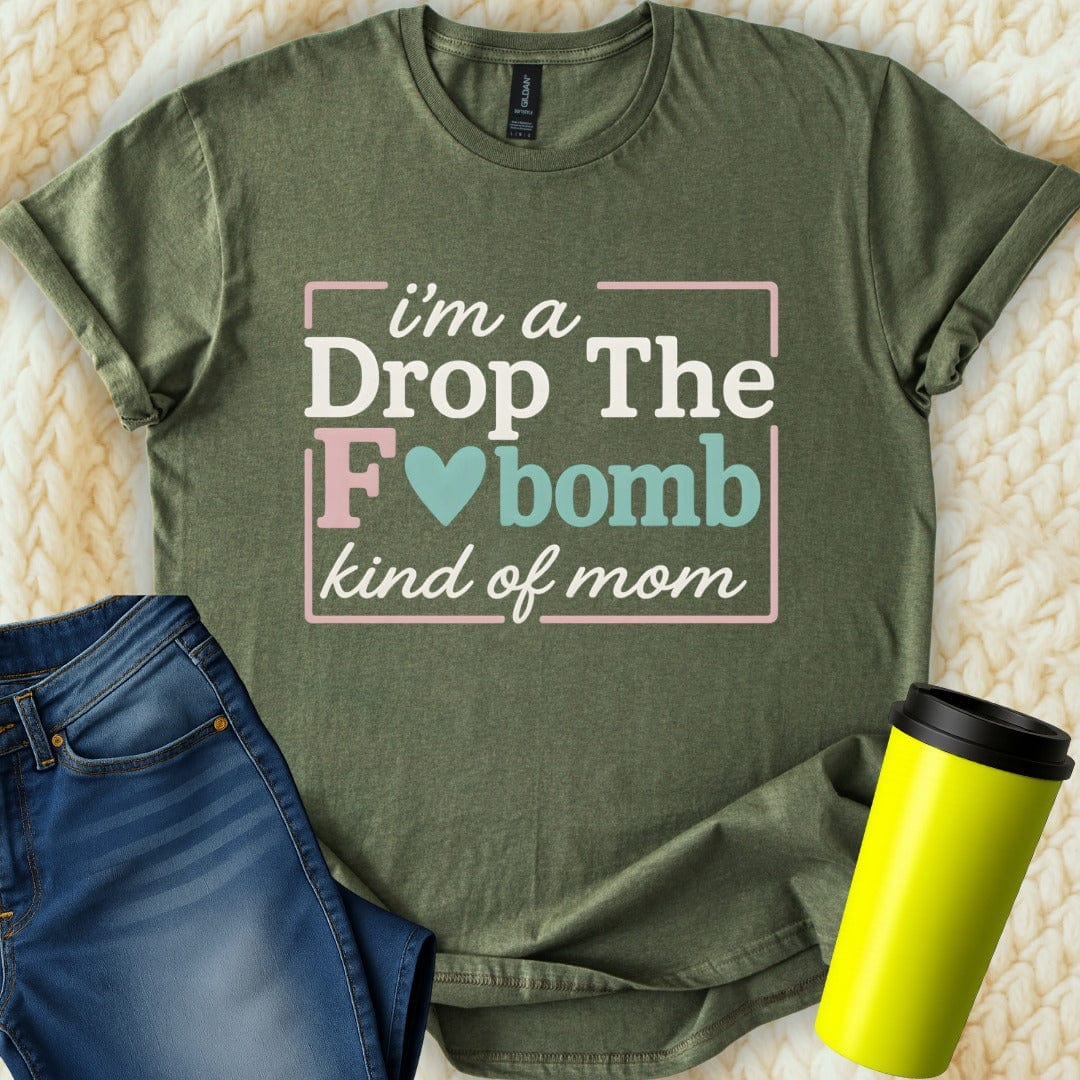 Printify T-Shirt Military Green / S Kind of Mom T-Shirt