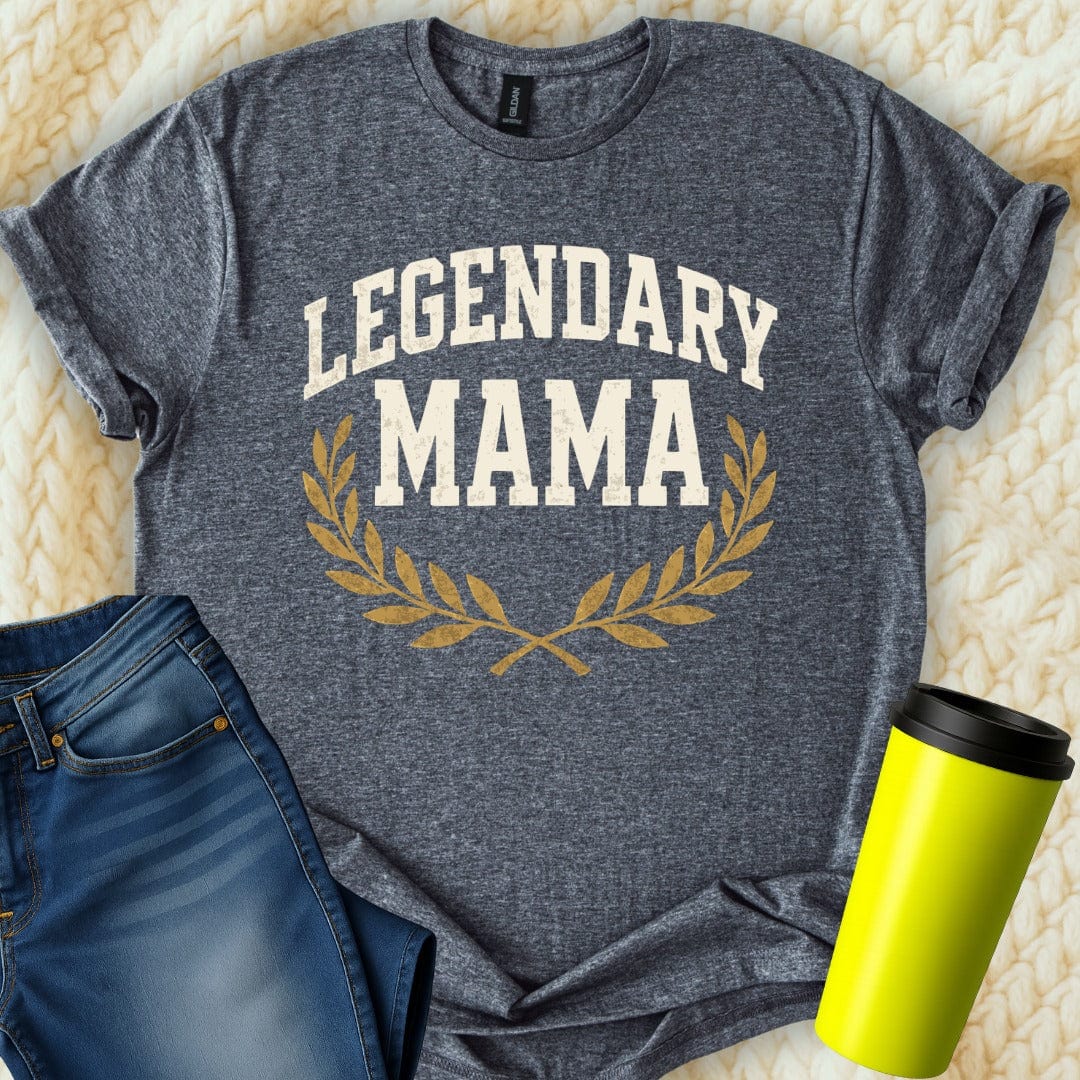 MyDesigns T-Shirt Legendary Mama In Floral Wreath Graphic T-Shirt