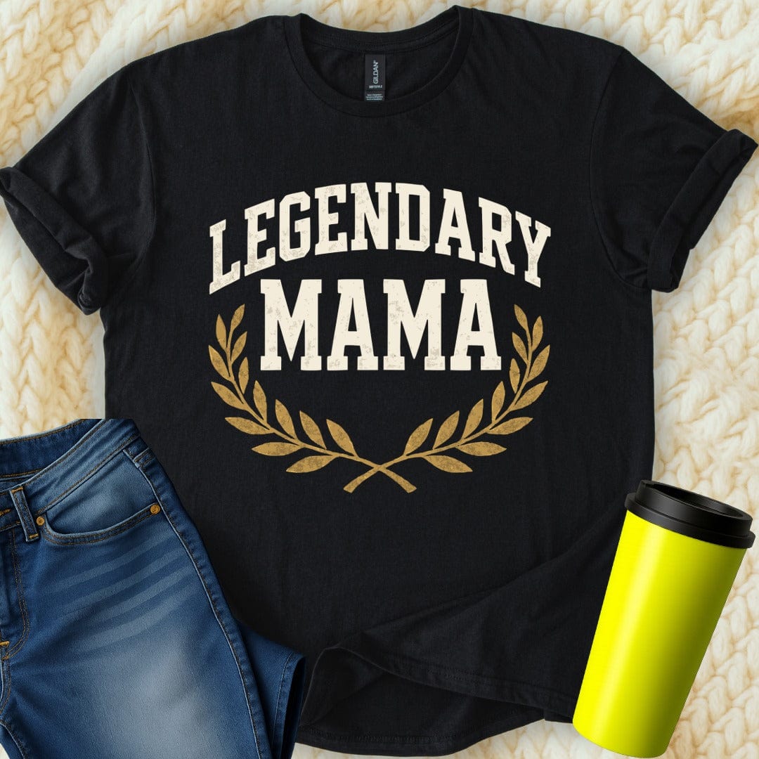 MyDesigns T-Shirt Legendary Mama In Floral Wreath Graphic T-Shirt