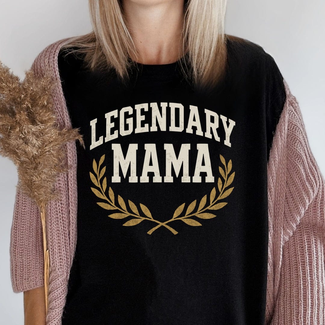 MyDesigns T-Shirt Legendary Mama In Floral Wreath Graphic T-Shirt