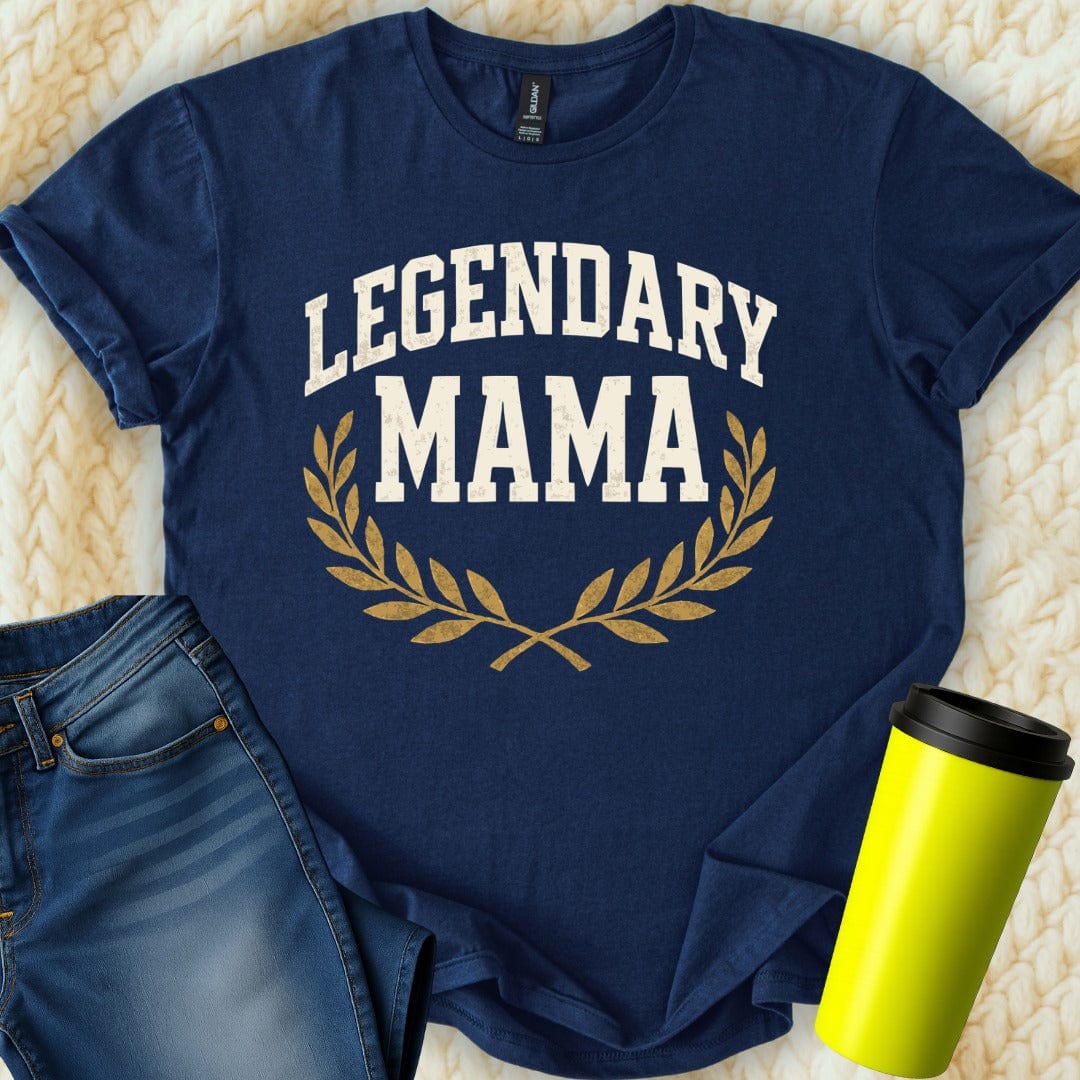 MyDesigns T-Shirt Legendary Mama In Floral Wreath Graphic T-Shirt