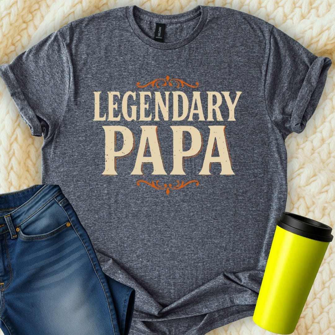 MyDesigns Physical Item Legendary Papa Father's Day Celebration Special Print T-Shirt