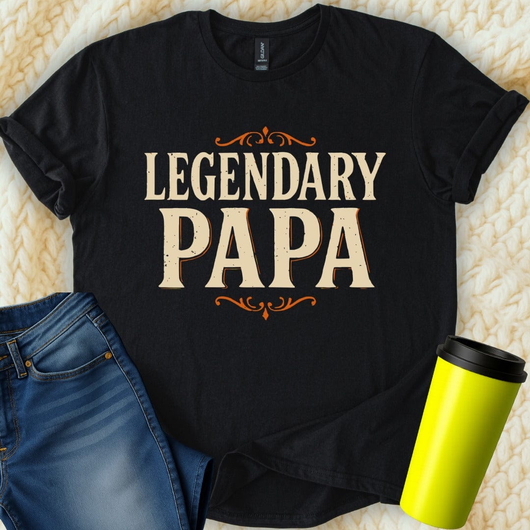 MyDesigns Physical Item Legendary Papa Father's Day Celebration Special Print T-Shirt