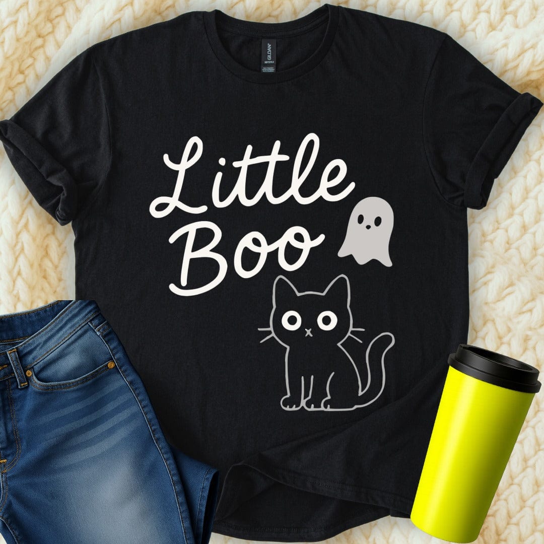 MyDesigns T-Shirt S / Black Little Boo Funny Halloween T-Shirt