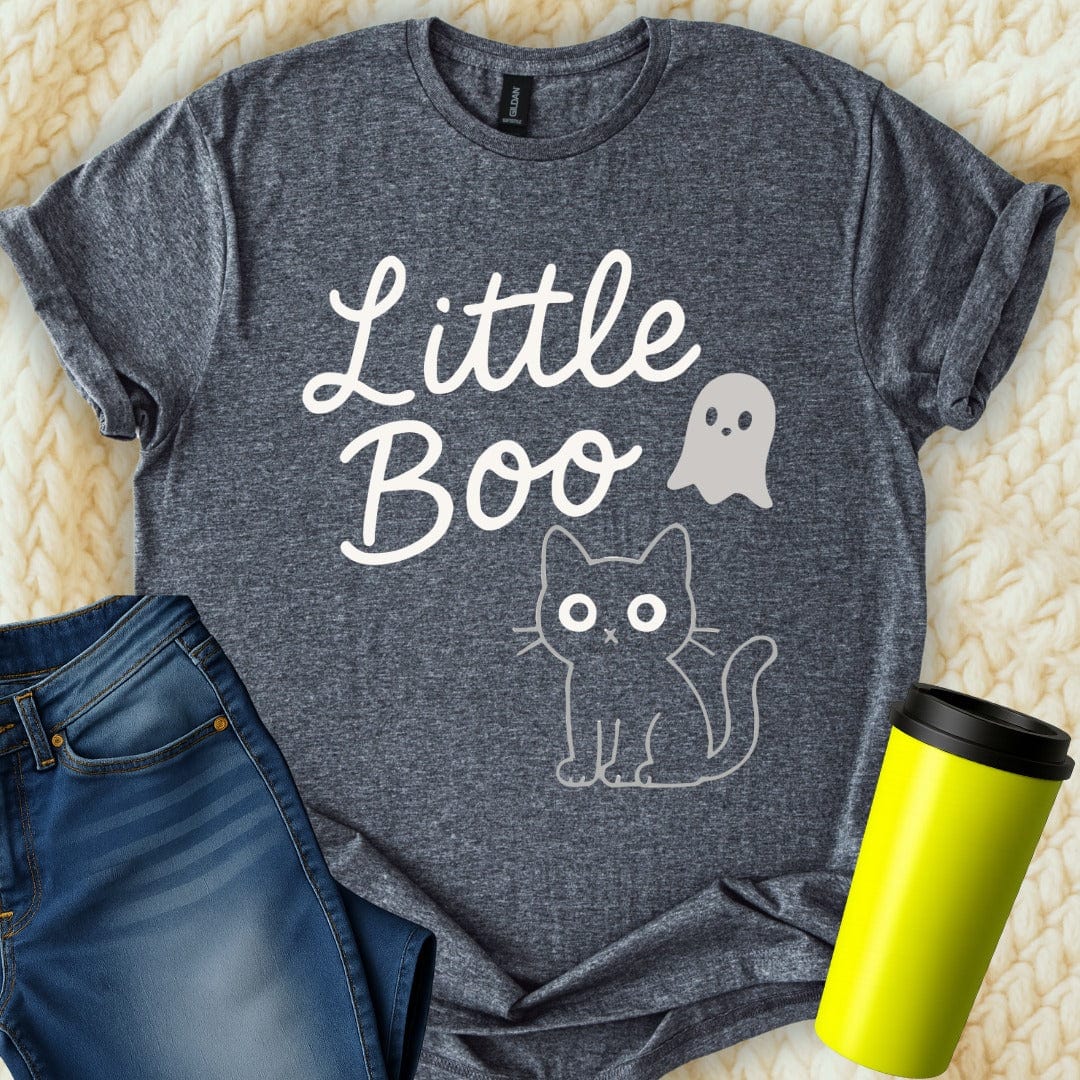 MyDesigns T-Shirt S / Dark Heather Little Boo Funny Halloween T-Shirt