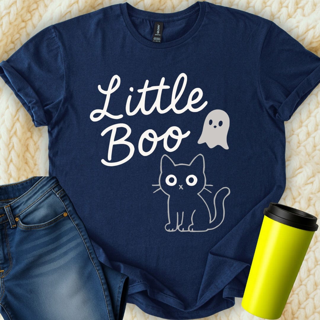MyDesigns T-Shirt S / Navy Little Boo Funny Halloween T-Shirt