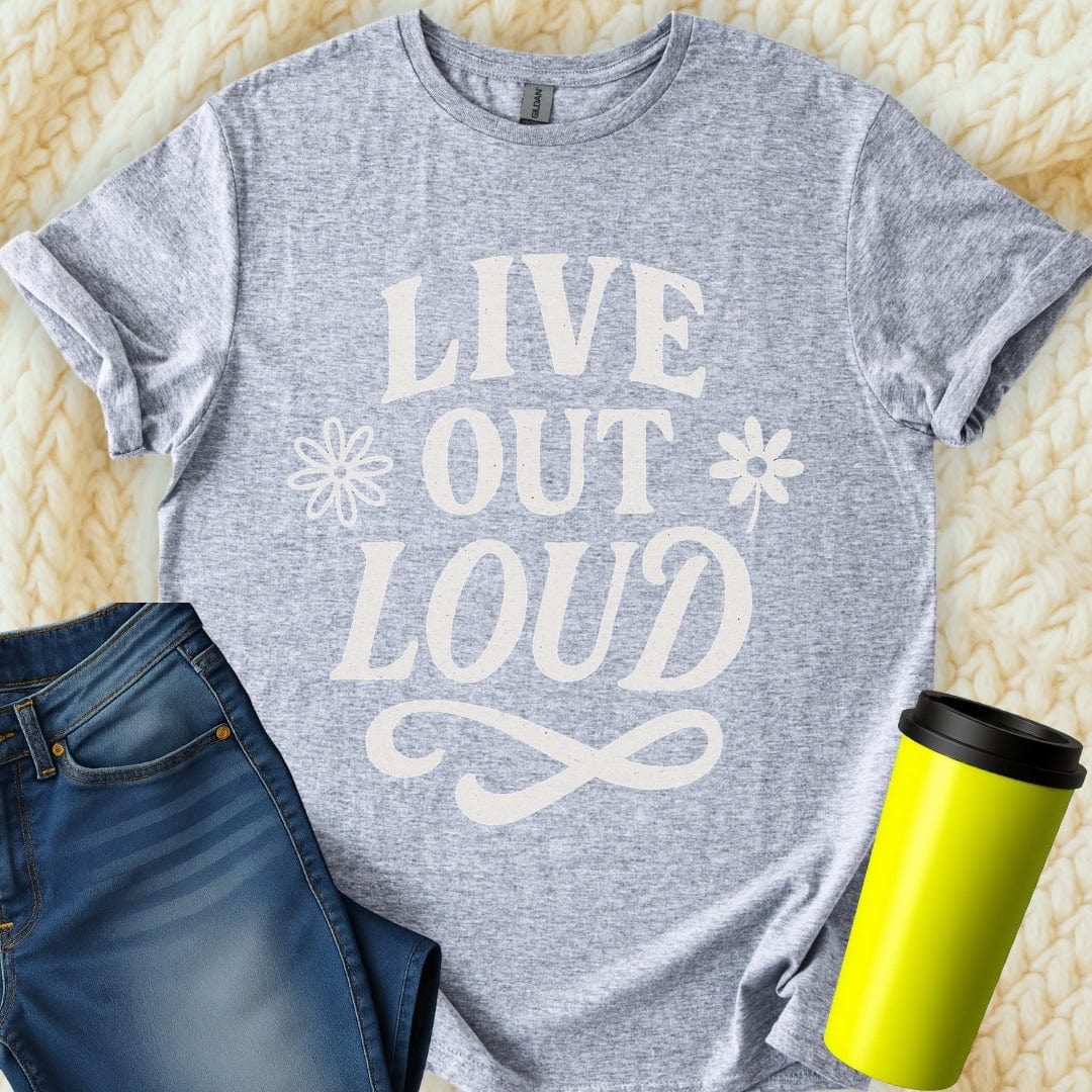 The Off Base T-Shirt S / Sport Grey Live Out Loud Stylish Graphic T-Shirt