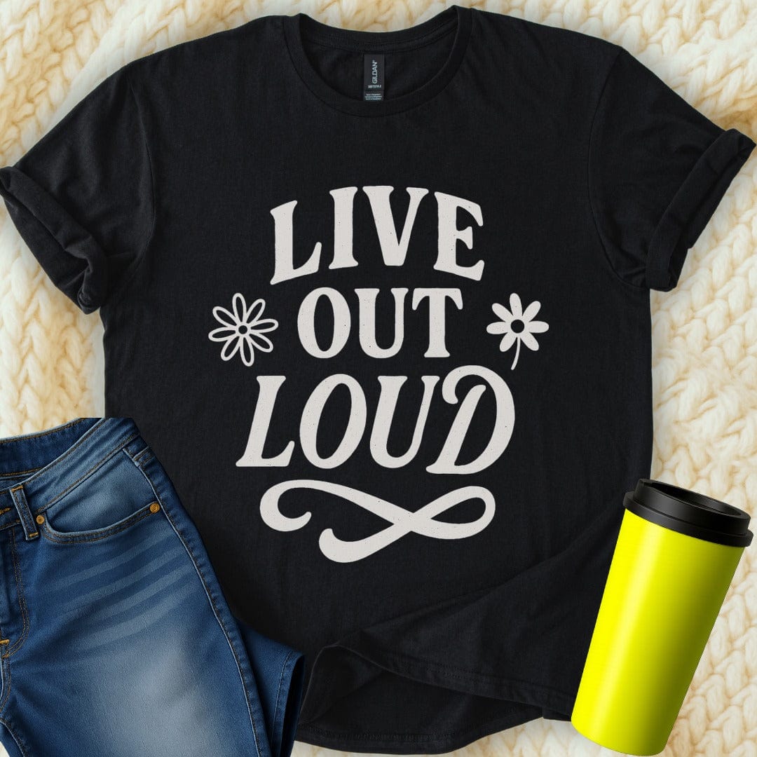 The Off Base T-Shirt S / Black Live Out Loud Stylish Graphic T-Shirt