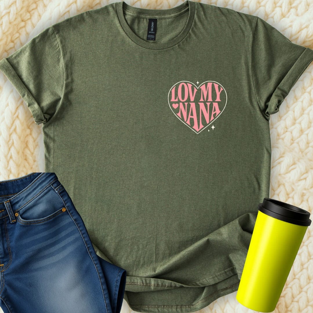 MyDesigns Physical Item Lov My Nana Heart Design Gifts for Grandma Perfect T-Shirt