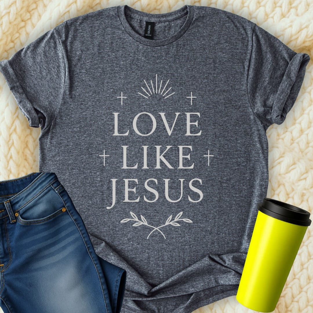 The Off Base T-Shirt S / Dark Heather Love Like Jesus T-Shirt