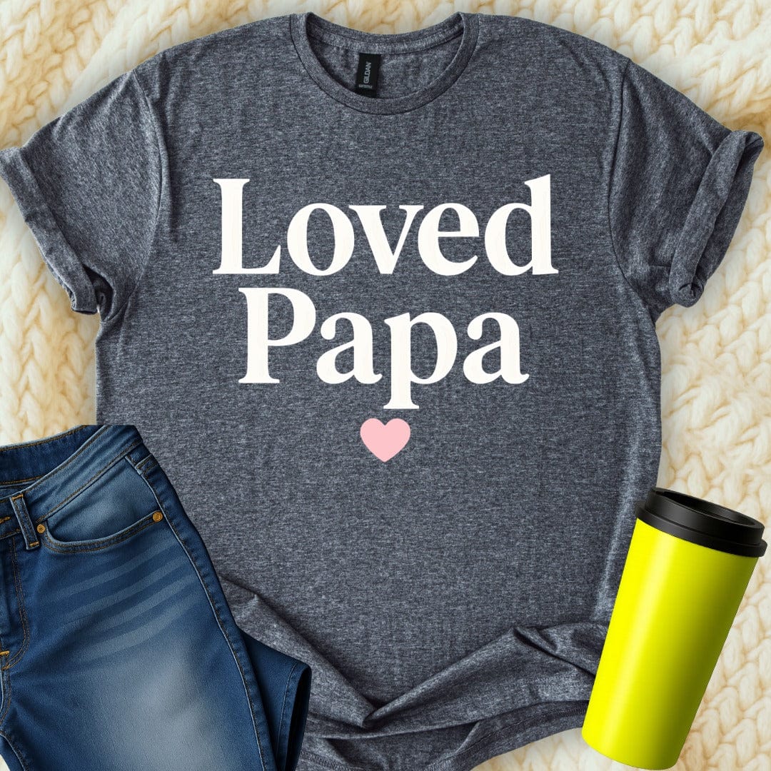 MyDesigns Physical Item Loved Papa Heart Decoration Family Love Fathers Day T-Shirt