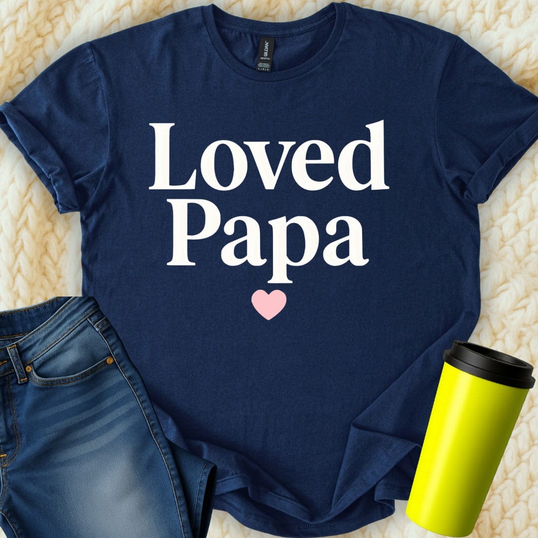 MyDesigns Physical Item Loved Papa Heart Decoration Family Love Fathers Day T-Shirt
