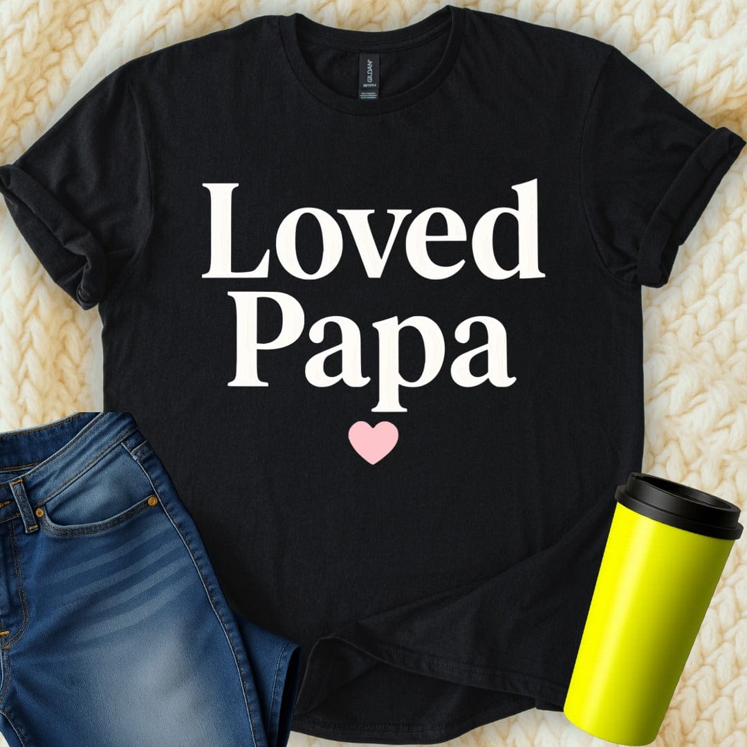 MyDesigns Physical Item Loved Papa Heart Decoration Family Love Fathers Day T-Shirt