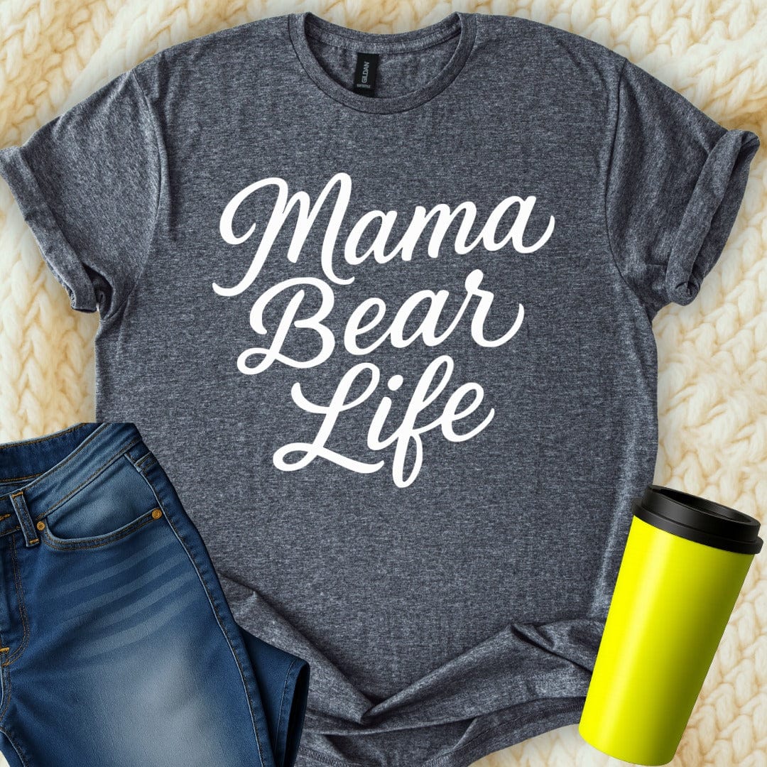 MyDesigns T-Shirt Mama Bear Life in Classic Script Design Motherhood T-Shirt